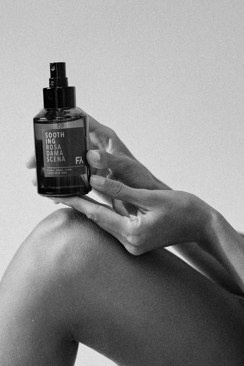 image of a fields of yarrow product being used for a weekly skincare routine<br />
