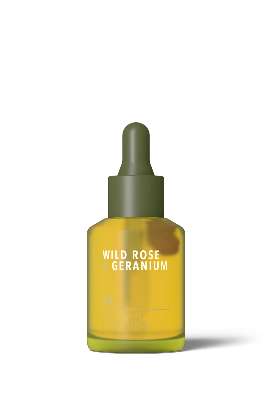 product picture of the wild rose and geranium face oil by fields of yarrow