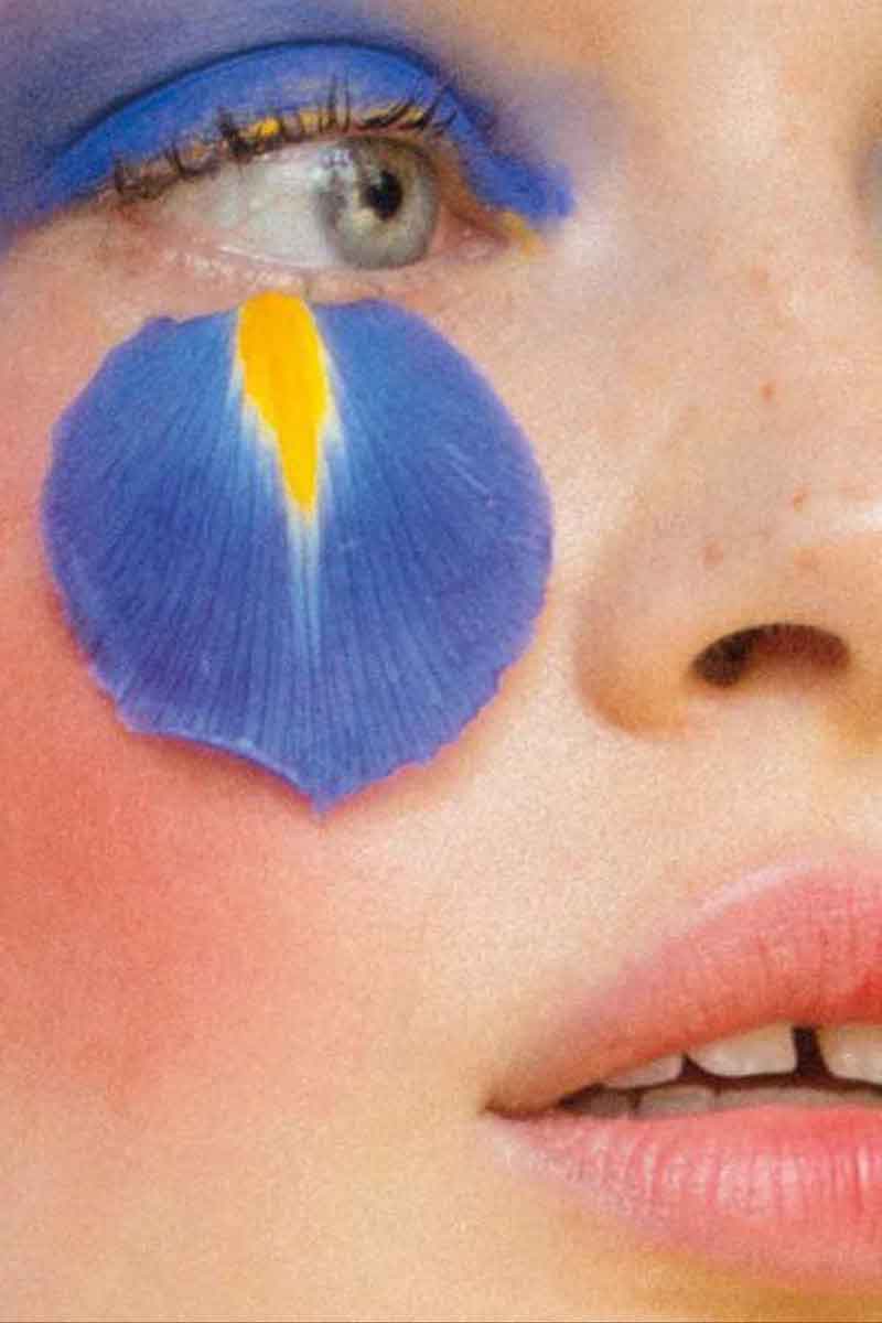 decorative image showing body paint on the face of a model