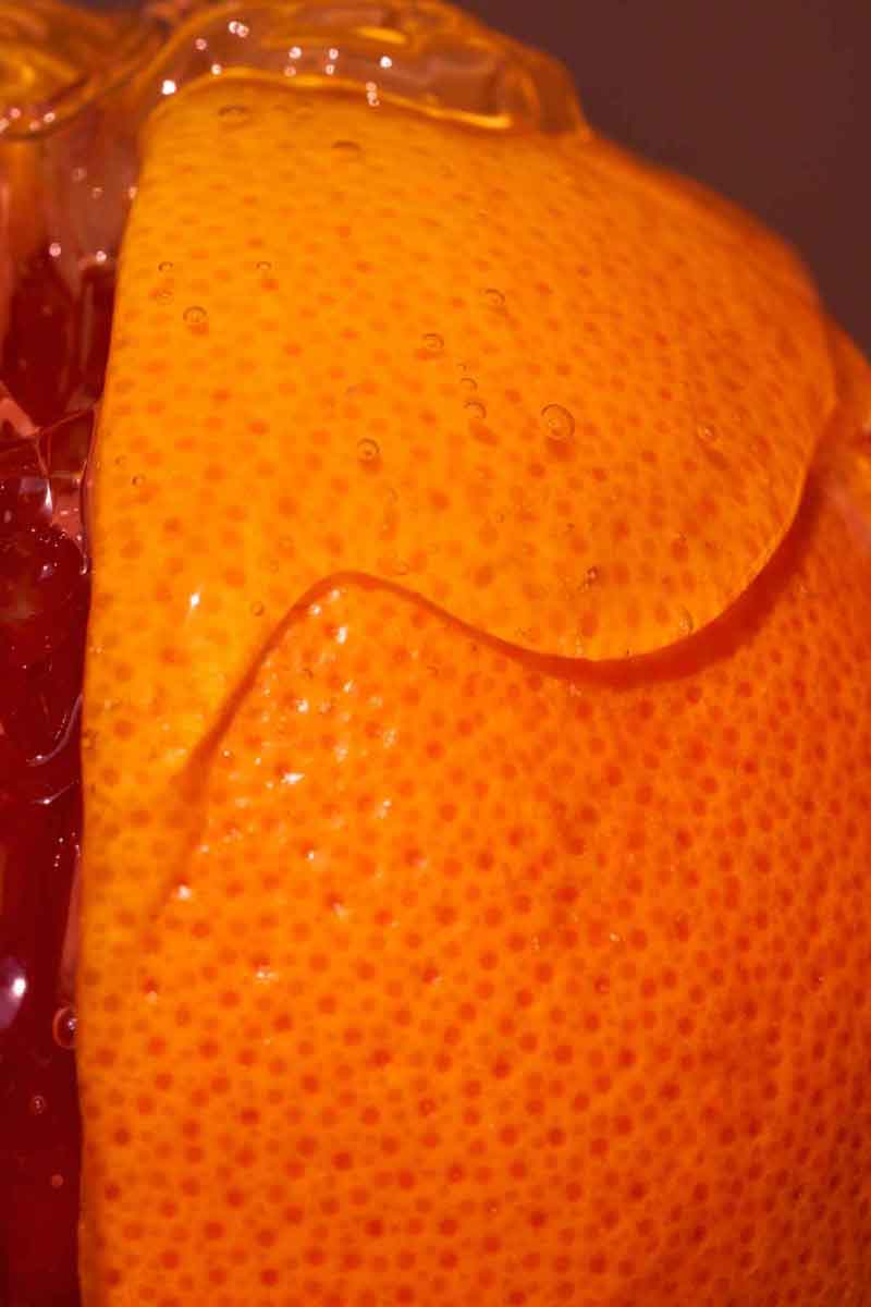 picture of a wet orange skin