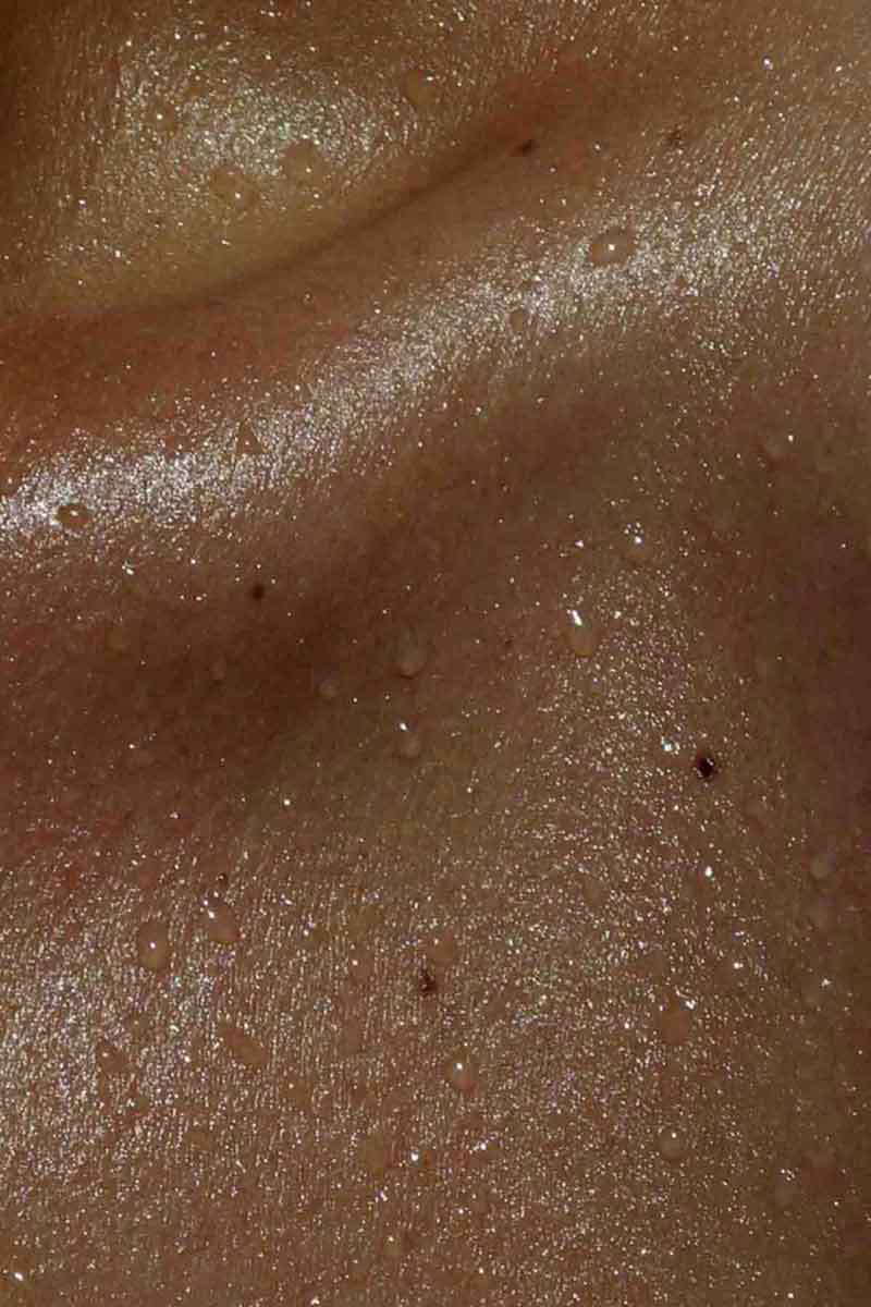 dark skin with moisturizer on it